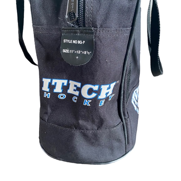Itech Hockey Bag Black Gear Nylon Puck Carry Handles Coaching Coach Tote - Picture 5 of 8